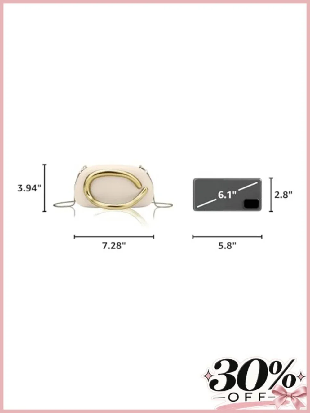 PU Leather Evening Clutch Purse with Chain Crossbody Metal Decoration Shoulder
